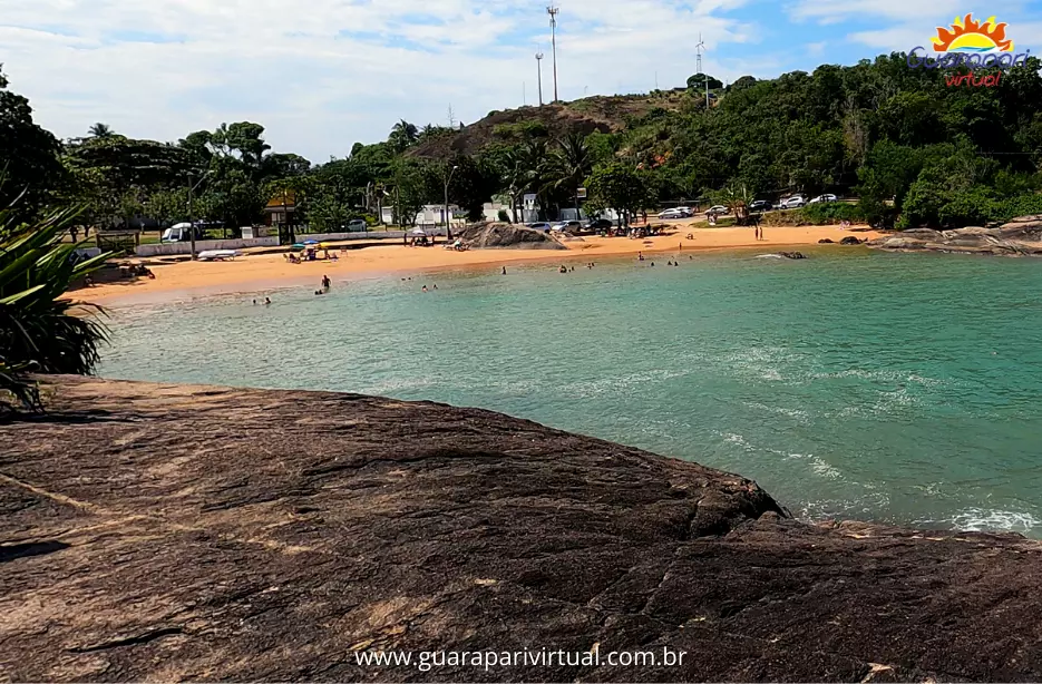 Praia de Una, a Praia do Camping, no fim do passeio pelo Morro do Una, em Guarapari